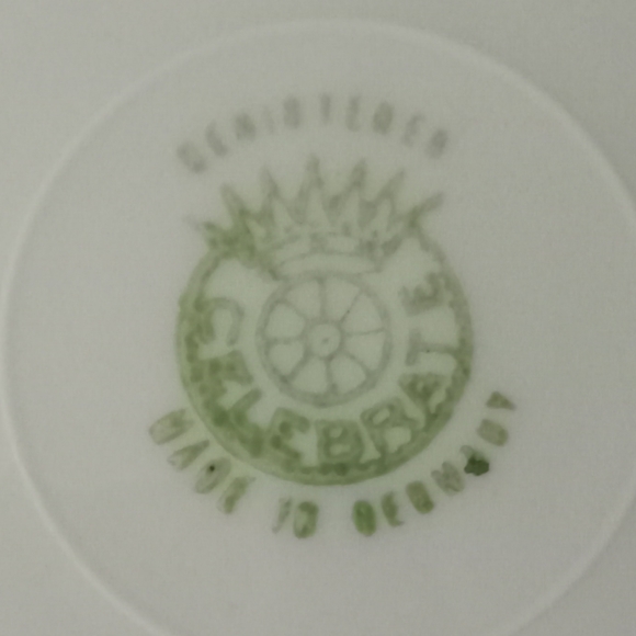 Celebrate serving Bowl 1950s Hand Painted and Made In Germany - Picture 5 of 7